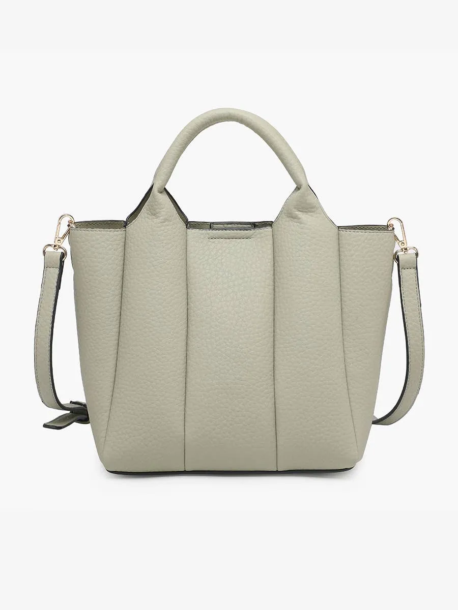 Maddox Paneled Satchel | 2 in 1 Bag