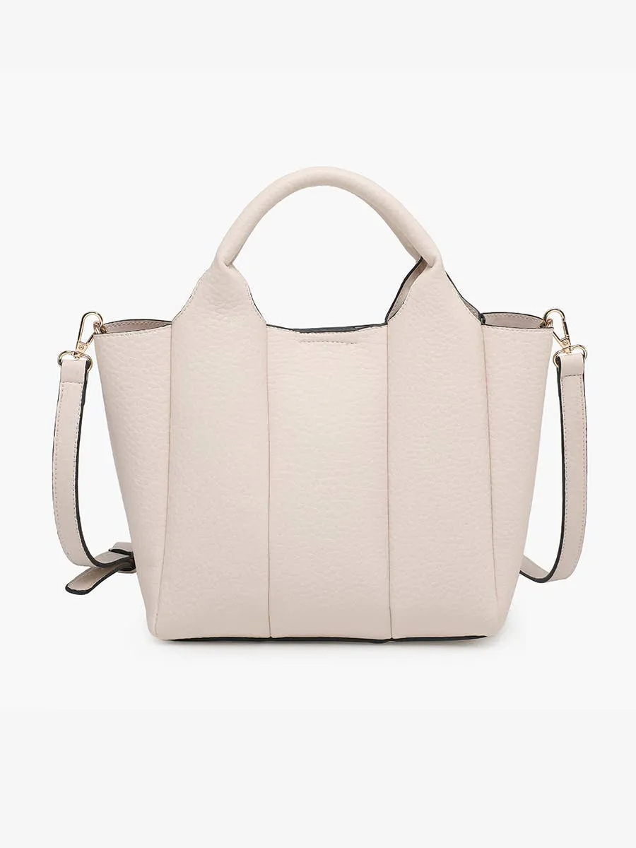 Maddox Paneled Satchel | 2 in 1 Bag