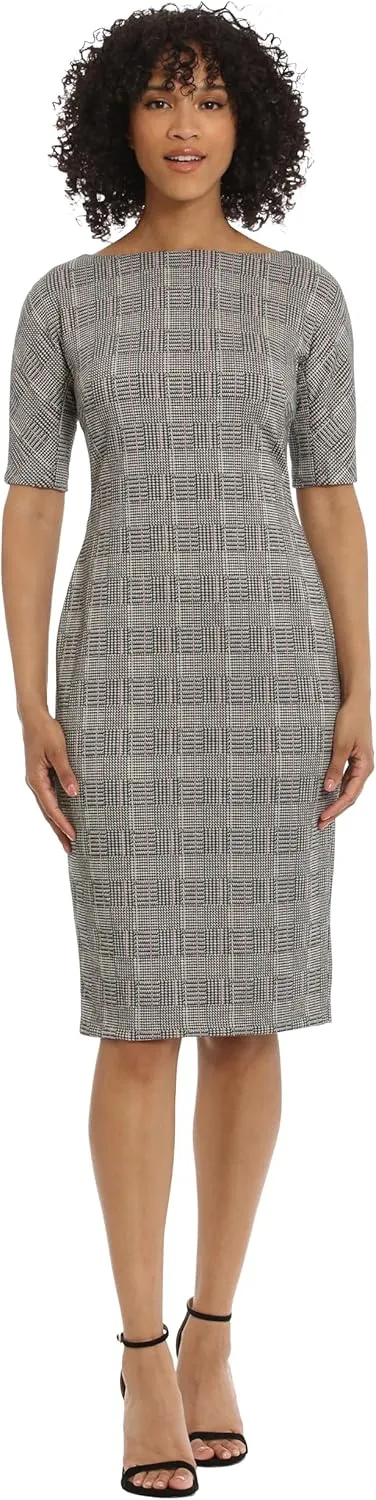 Maggy London Women's Sophisticated Arch Shoulder Sheath Career Workwear Office