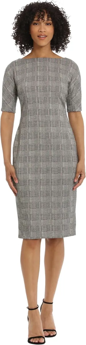 Maggy London Women's Sophisticated Arch Shoulder Sheath Career Workwear Office