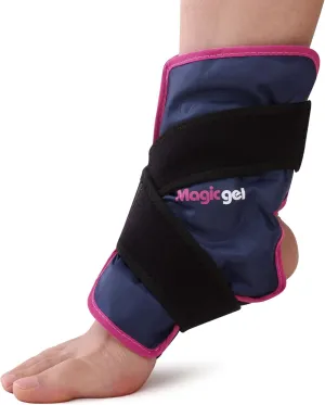 Magic Gel Ankle Ice Pack Wrap - Flexible Hot & Cold Packs - Ice Packs for Ankles and Heel - Foot Cryotherapy Icepack Wrap - Alternative to Ice Socks or Cooling Socks for Cold Feet
