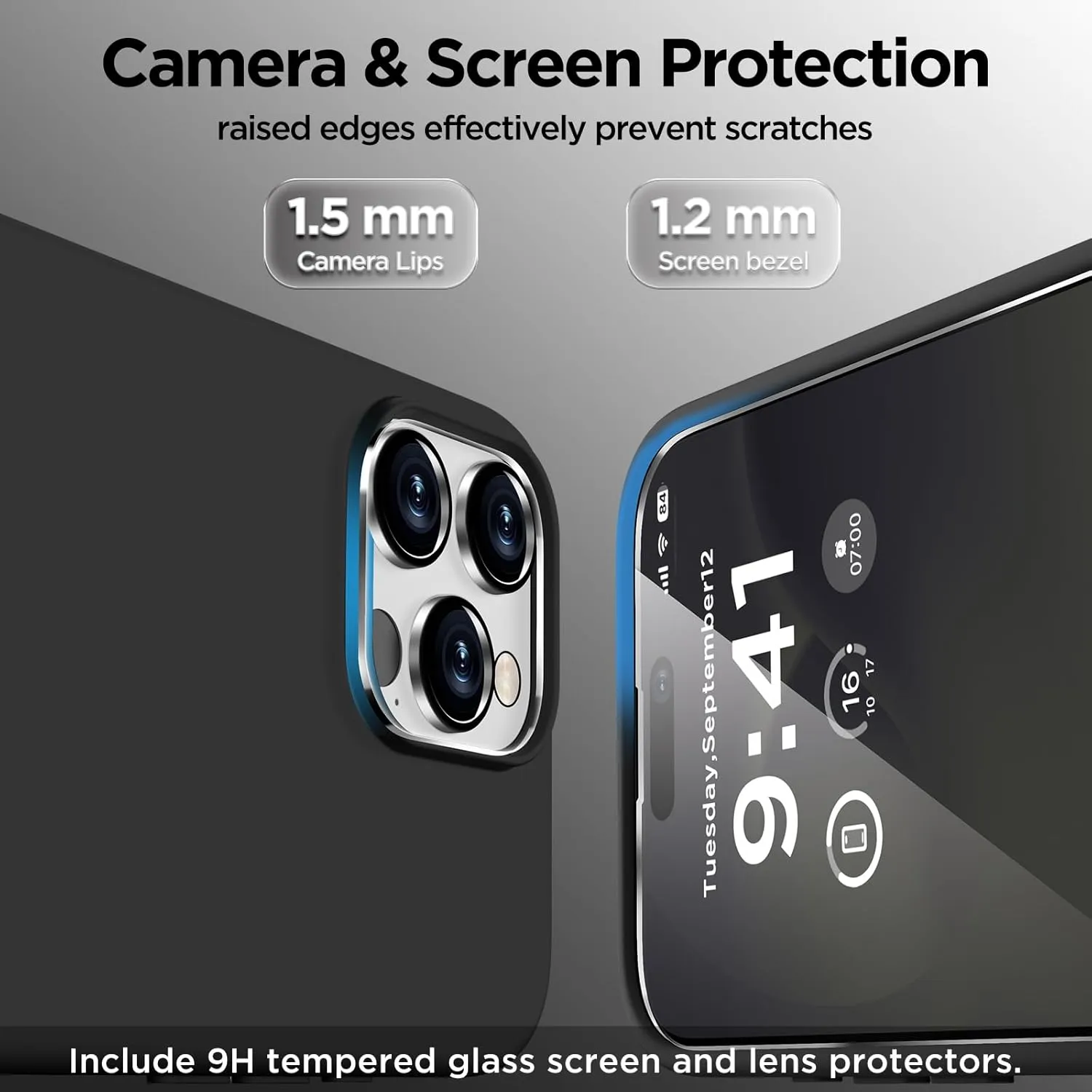 Magnetic for iPhone 16 Pro Max Case, Compatible with Magsafe, Suction Cup Phone Mount, [2 Screen Protectors][Camera Protector] Silicone Shockproof Protective Phone Cover 6.9", Black