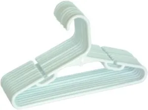 Mainstay Children's Hangers, White, 10 Hangers (Pack of 3)