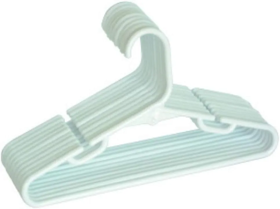 Mainstay Children's Hangers, White, 10 Hangers (Pack of 3)