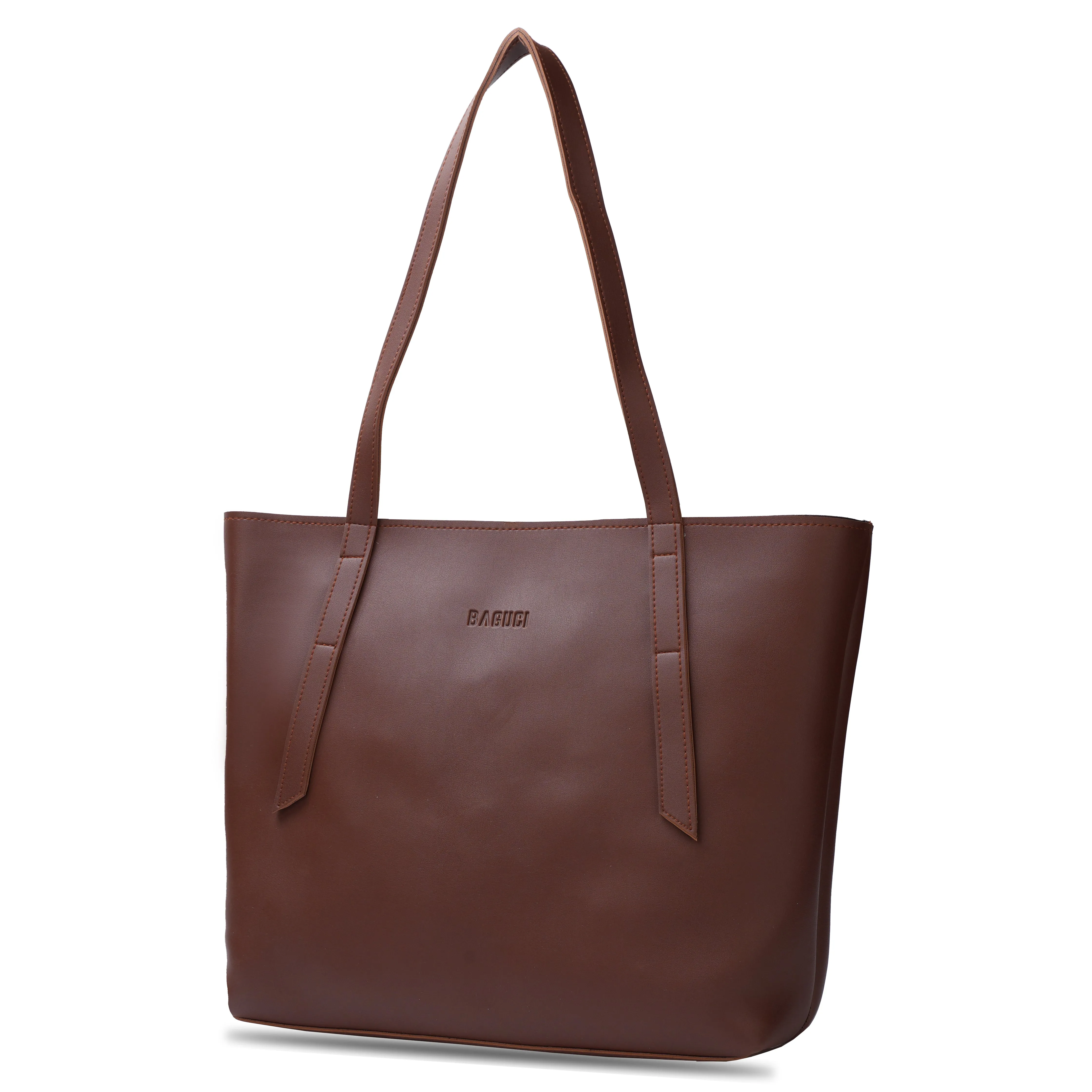 Maroon Long Handle Tote Bag