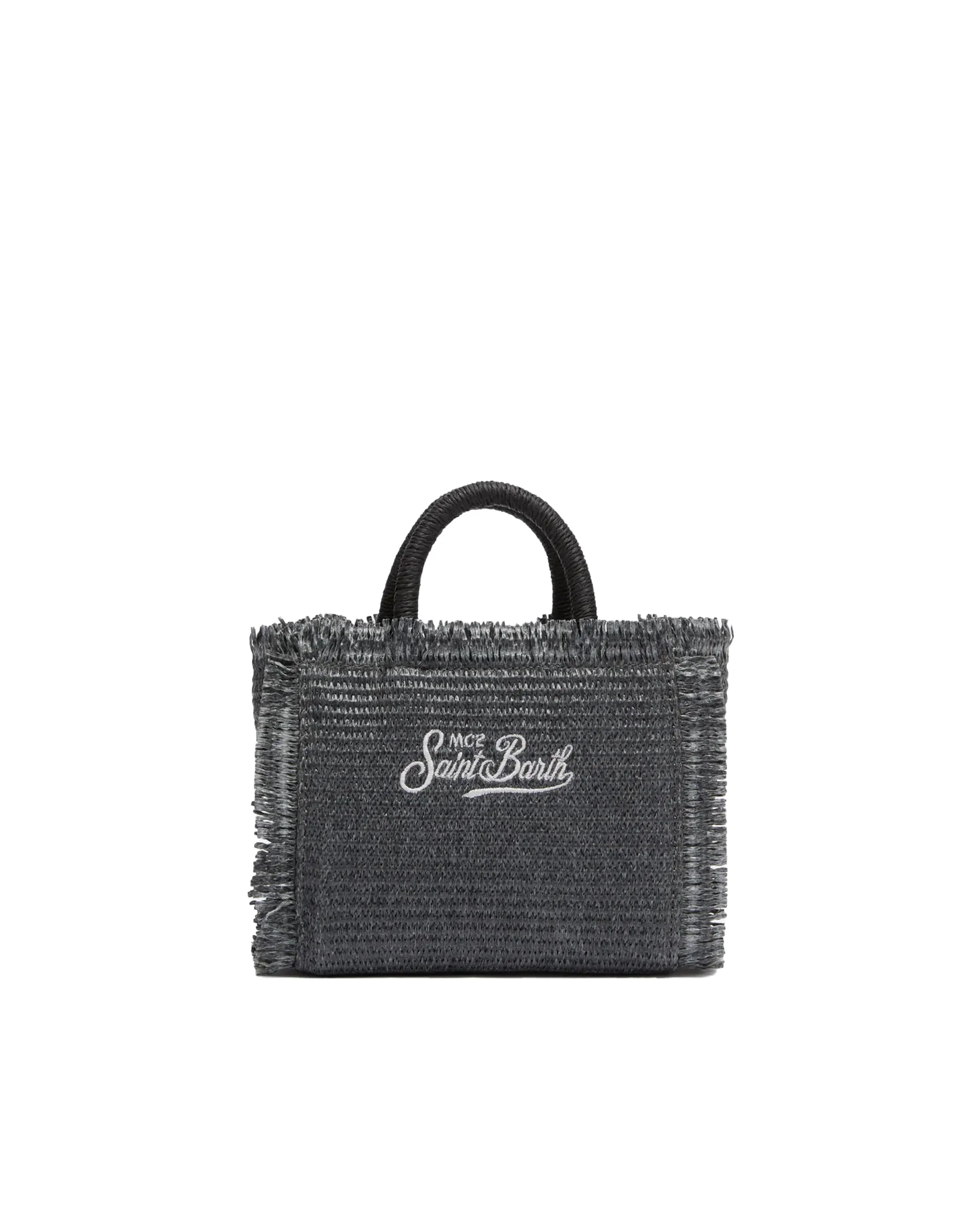 MC2 Saint Barth Borsa Mini Vanity Effetto Paglia Con Strass