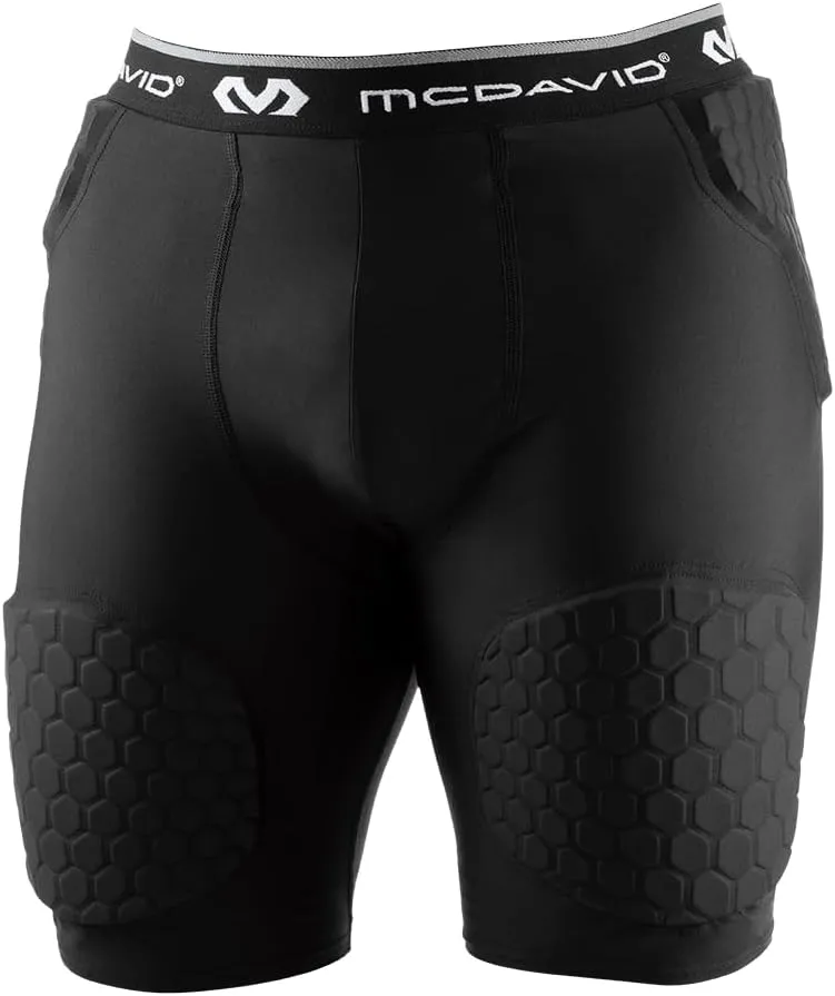 McDavid Padded Padded Compression Shorts with Cup Pocket. Tights with Hip, Tailbone, Thigh Padding