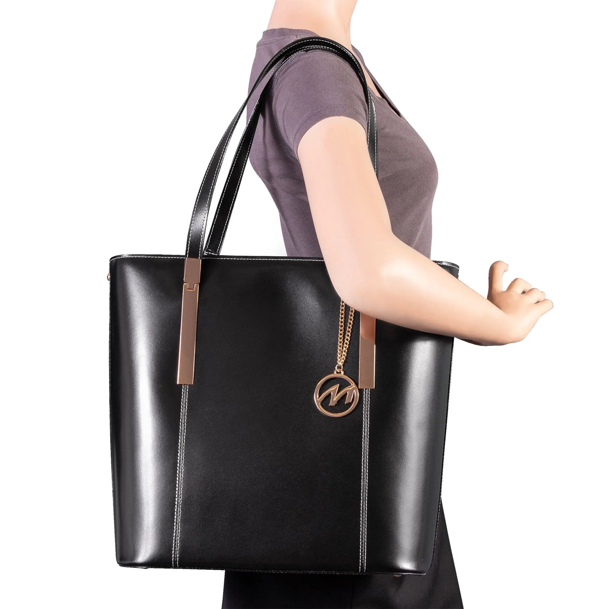 McKlein USA Cristina Leather Tote Bag with Tablet Pocket 9754