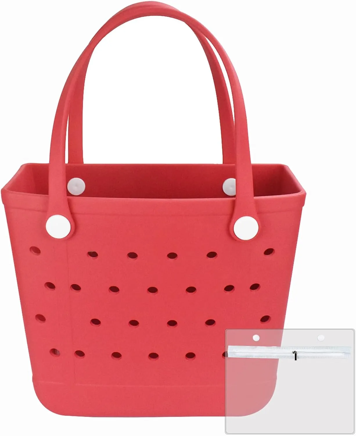 Medium Beach Bag, Waterproof Rubber Beach Bag, Washable Open Tote Bag Durable Tote Travel Bags for Outdoor Sport