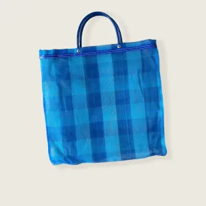 Medium Mexican Plastic Tote Beach Market Bag 14.5 x 15 in