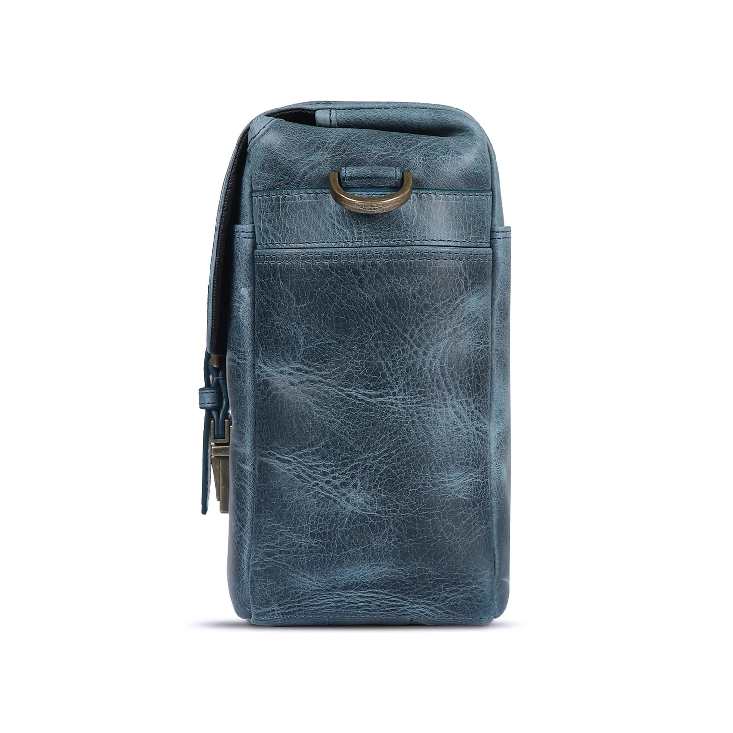 MegaGear Torres Mini Top Grain Leather Camera Messenger Bag for Mirrorless, Instant and DSLR Cameras