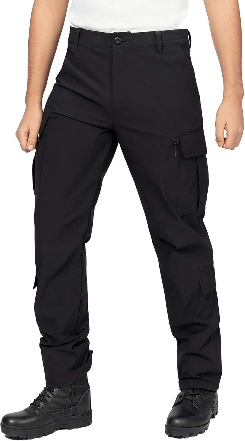 Men's Tactical Cargo Pants Ripstop Durable Stretch Waterproof Multi-Pocket Lightweight for Construction Work Hiking