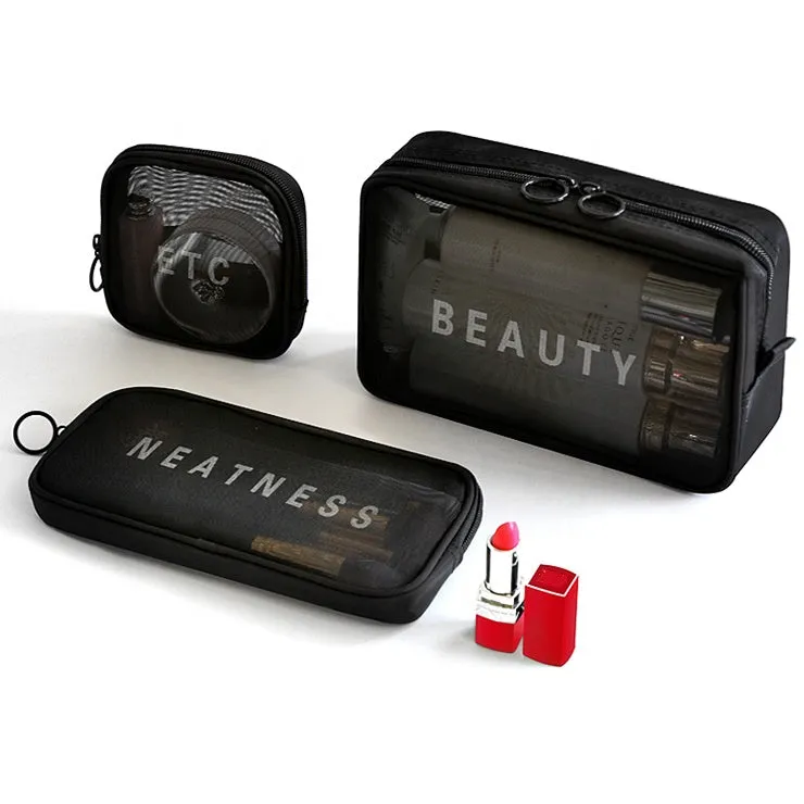 MESH TOILETRIES POUCH - MEDIUM