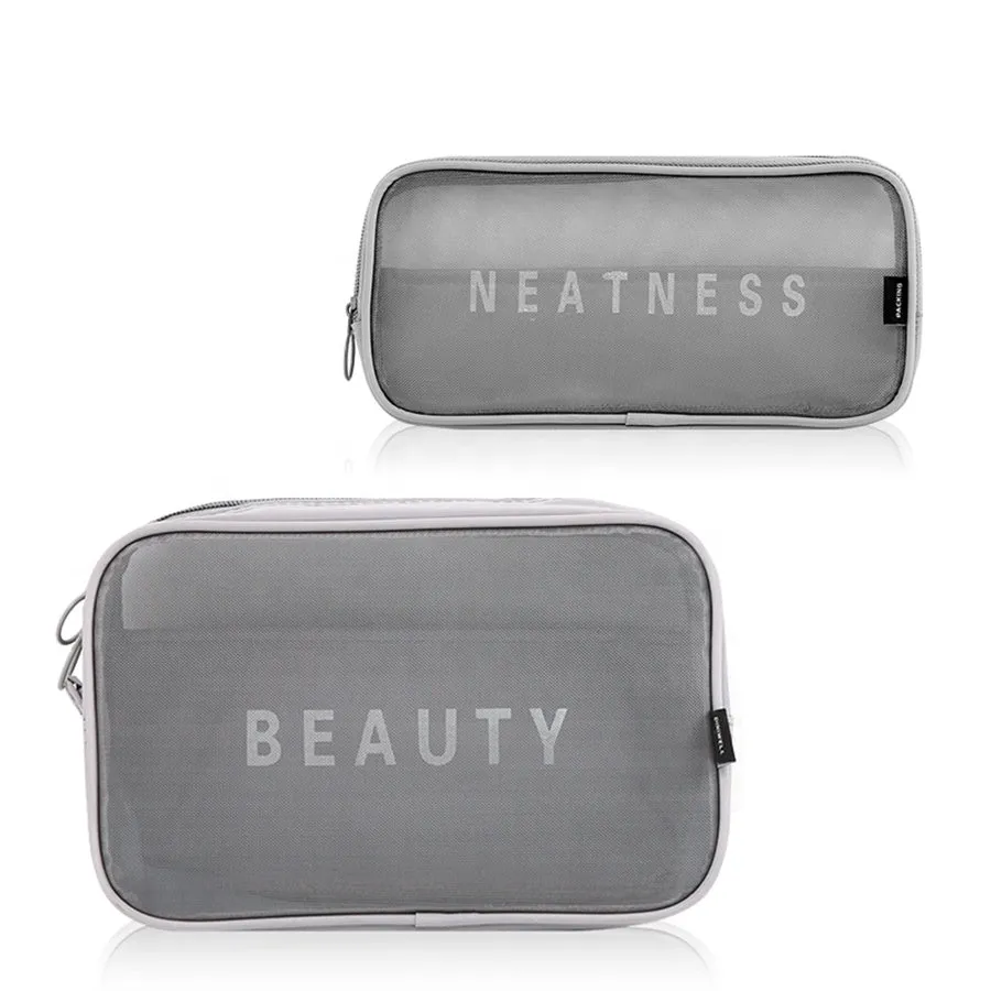 MESH TOILETRIES POUCH - MEDIUM