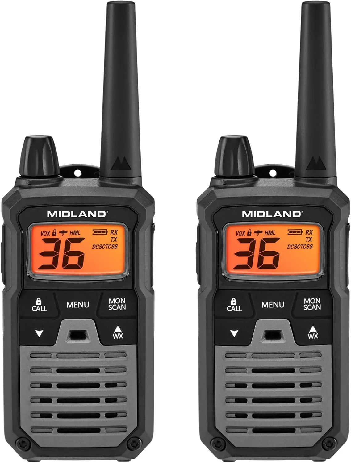 Midland T290VP4 High-Powered GMRS Two-Way Radios | Long-Range Communication with 36 Channels & 121 Privacy Codes | Durable, Water-Resistant Design for Outdoor Adventures