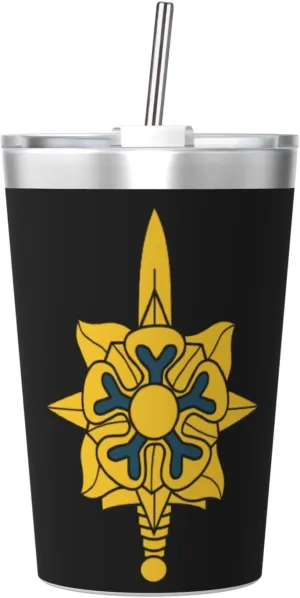 Military Intelligence Insulated Stainless Steel Tumbler 12 Oz Thermos Come With Straw Leak-Proof Travel Mug Cup