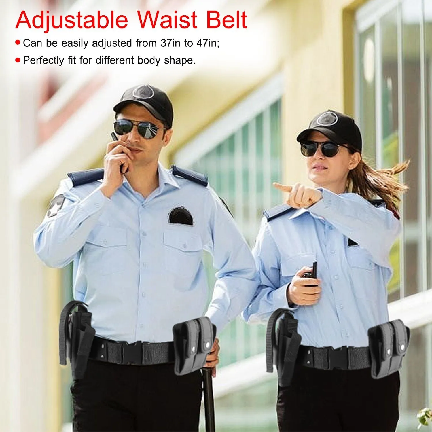 Military Utility Belt - Tactical Police Security Guard Modular 37-47in Adjustable Belt