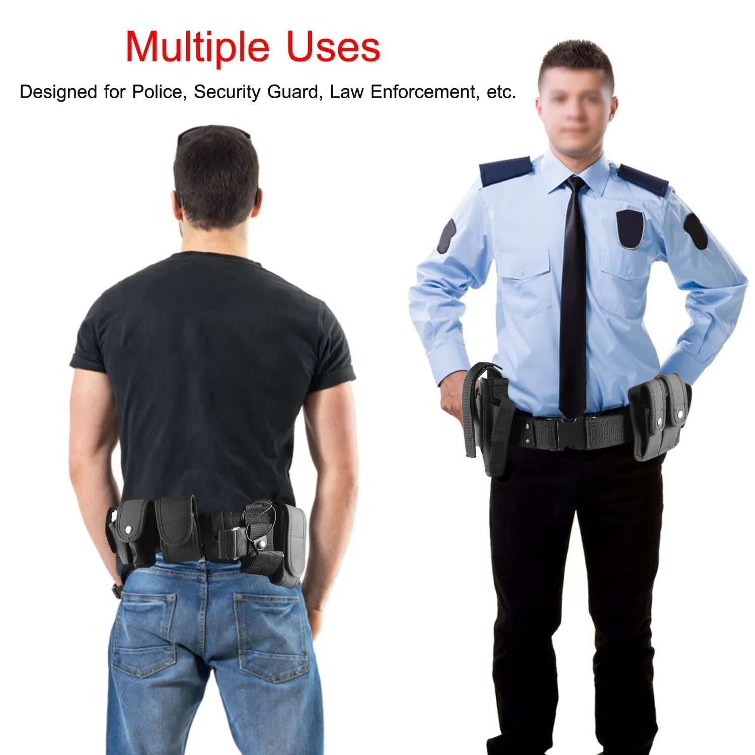 Military Utility Belt - Tactical Police Security Guard Modular 37-47in Adjustable Belt
