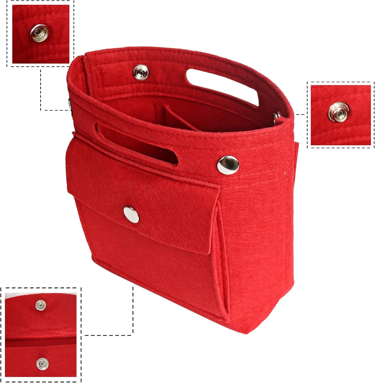 Mini Tote Purse organizer insert, Felt lightweight Handbag Organizer Fits LV Neverfull PM, Speedy 25, NOÉ BB, NeoNoe