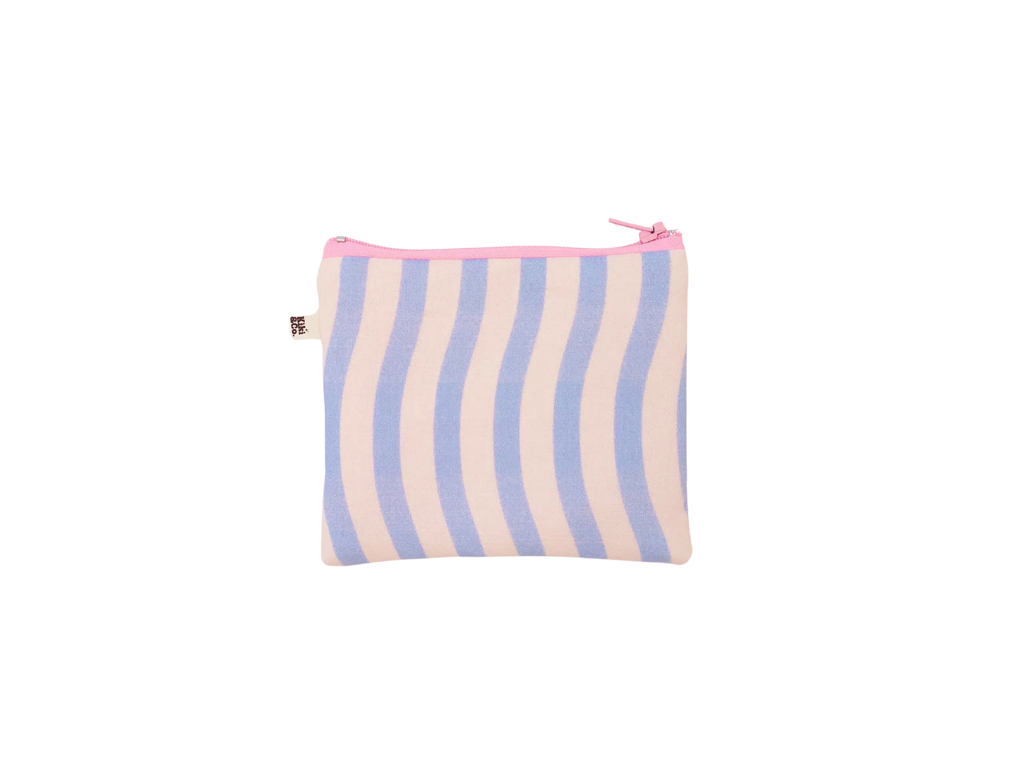 Mini Zipper - blue wavy stripes