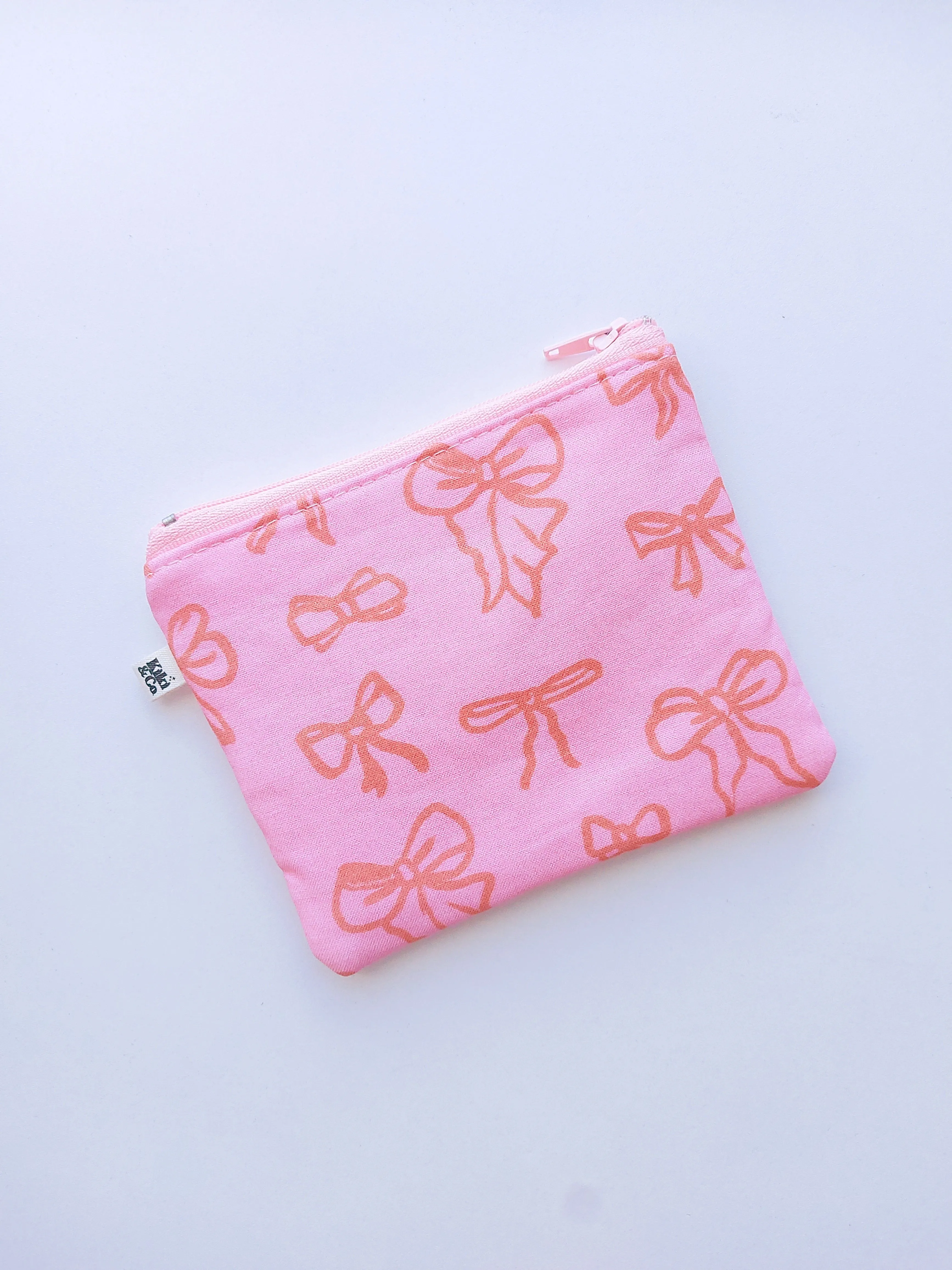 Mini Zipper- Pink Bows