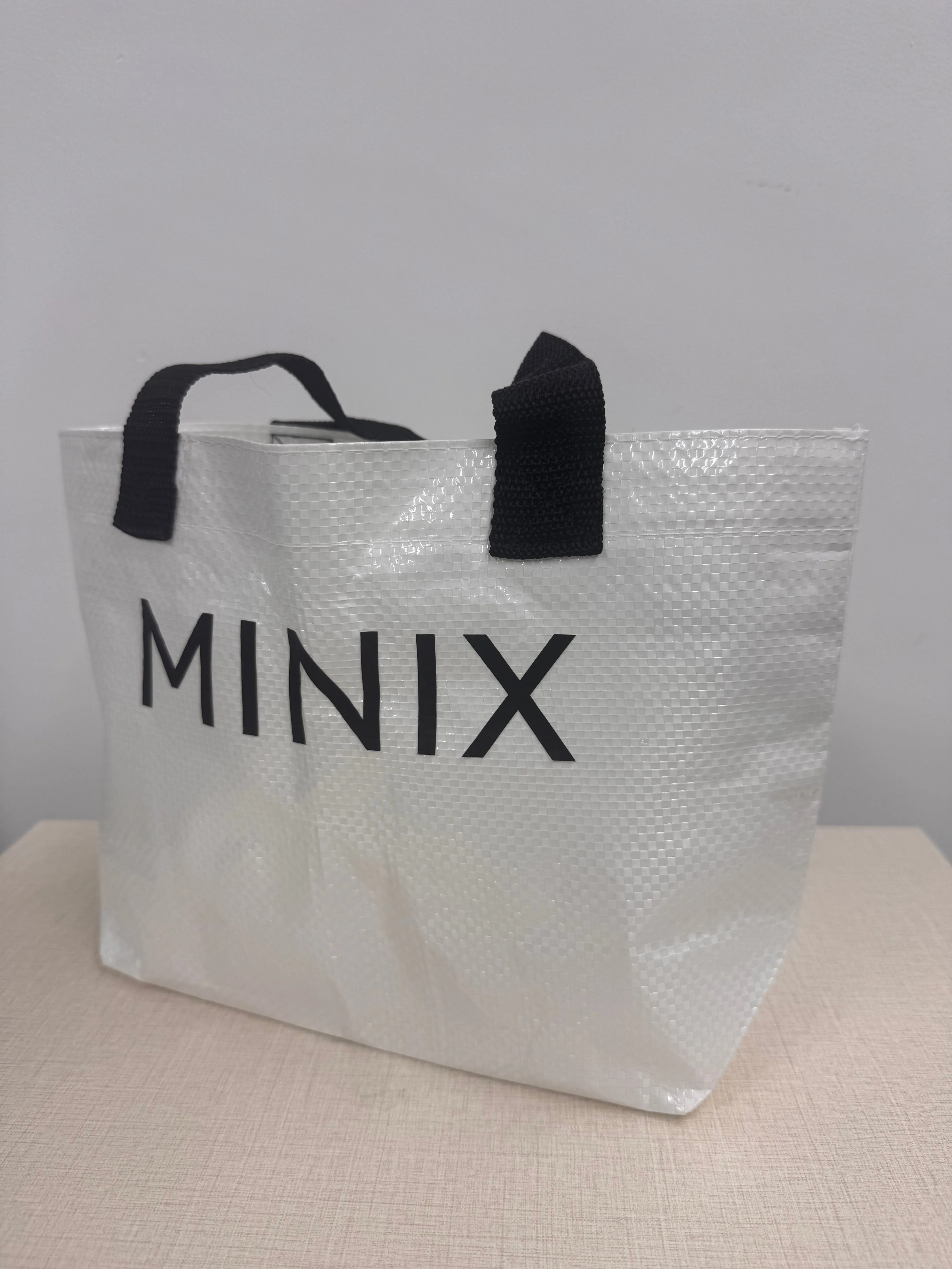 MINIX   Polypropylene bags, Reusable Woven Polypropylene Shopping Bags With Handles,Waterproof