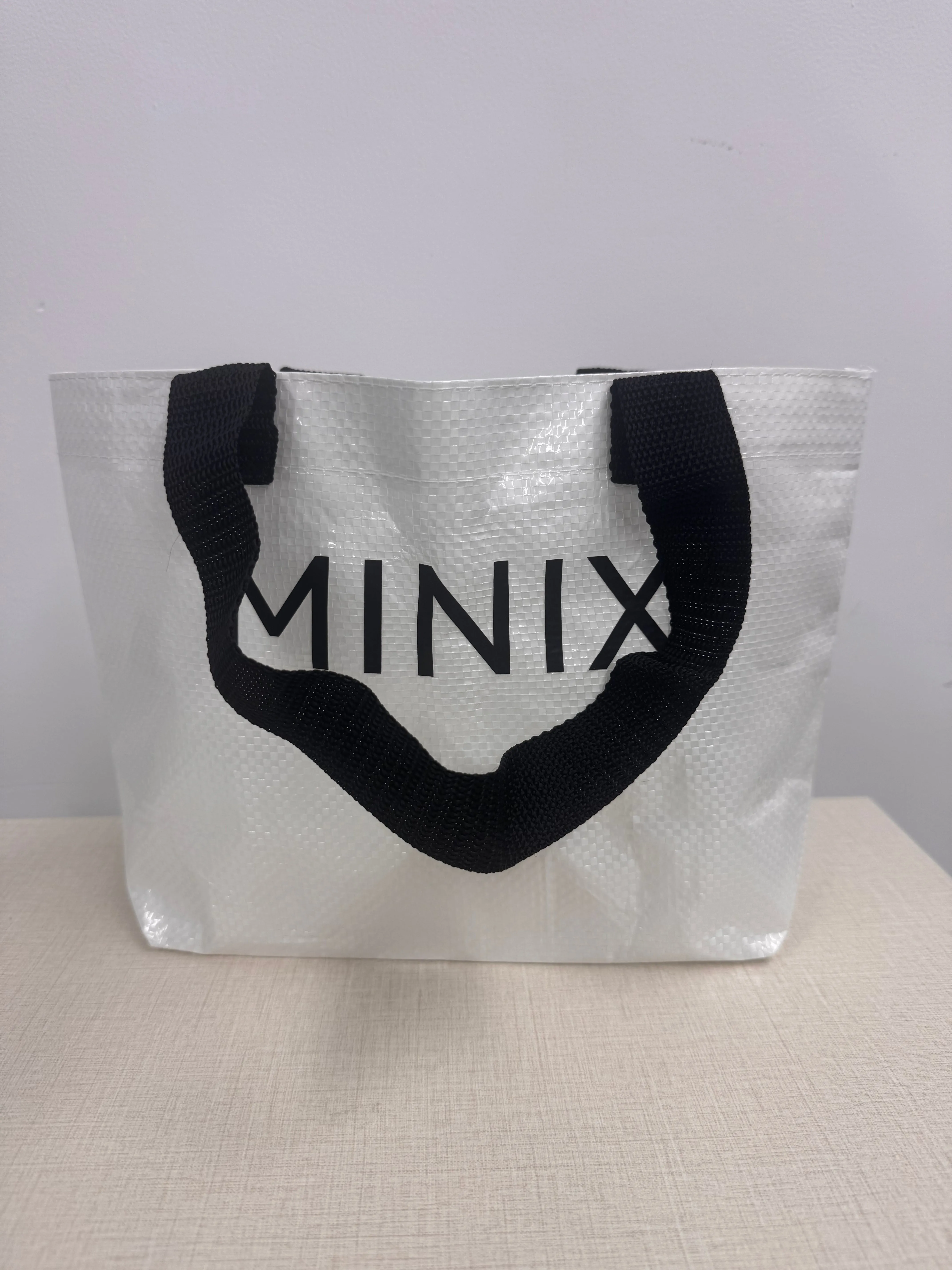 MINIX   Polypropylene bags, Reusable Woven Polypropylene Shopping Bags With Handles,Waterproof