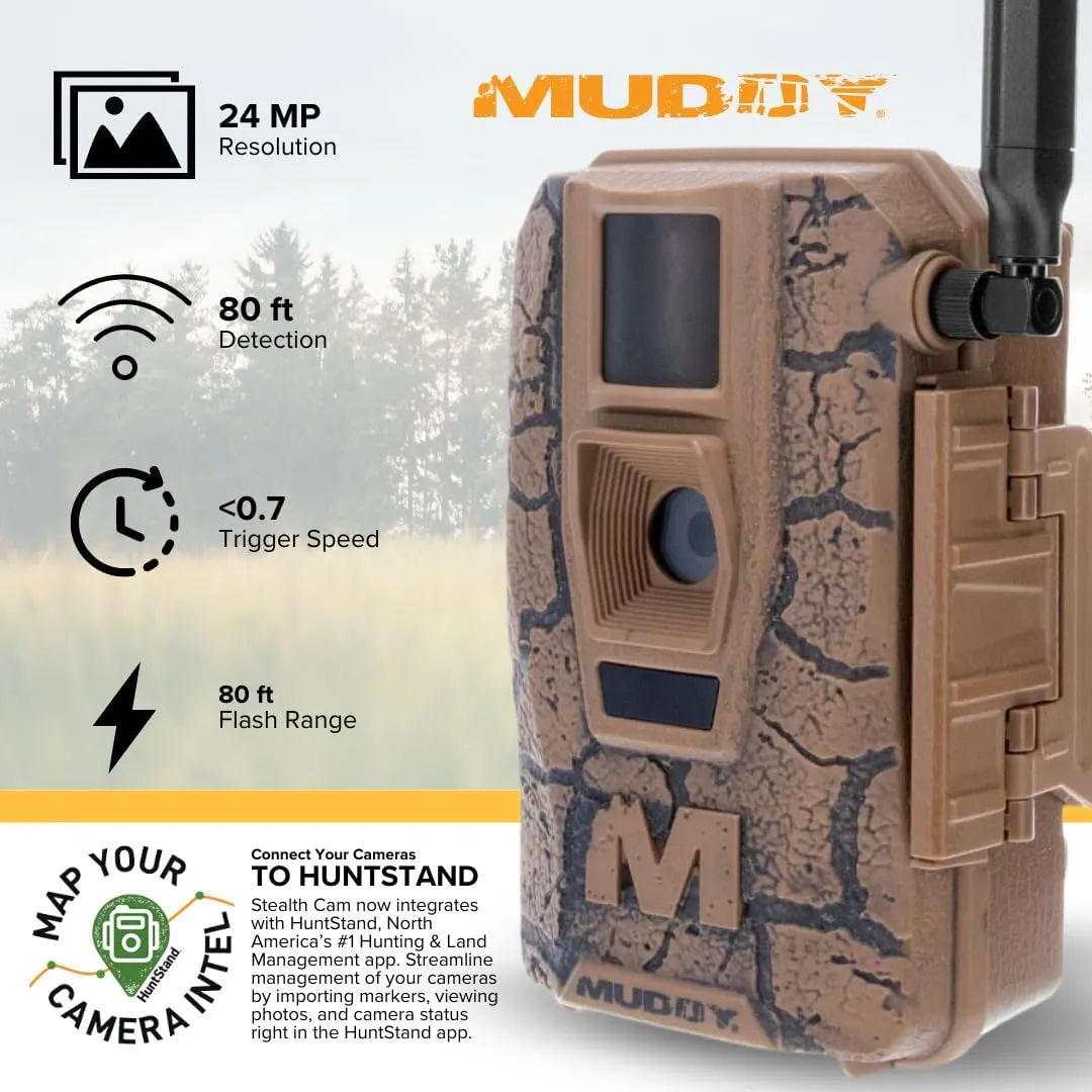 Mitigator Cellular 24MP Imaging Trail Camera (2-Pack) Bundle with Trail Camera Holder (2-Pack), SDHC UHS-I Memory Card (2-Pack), and High Speed Card Reader (7 Items)