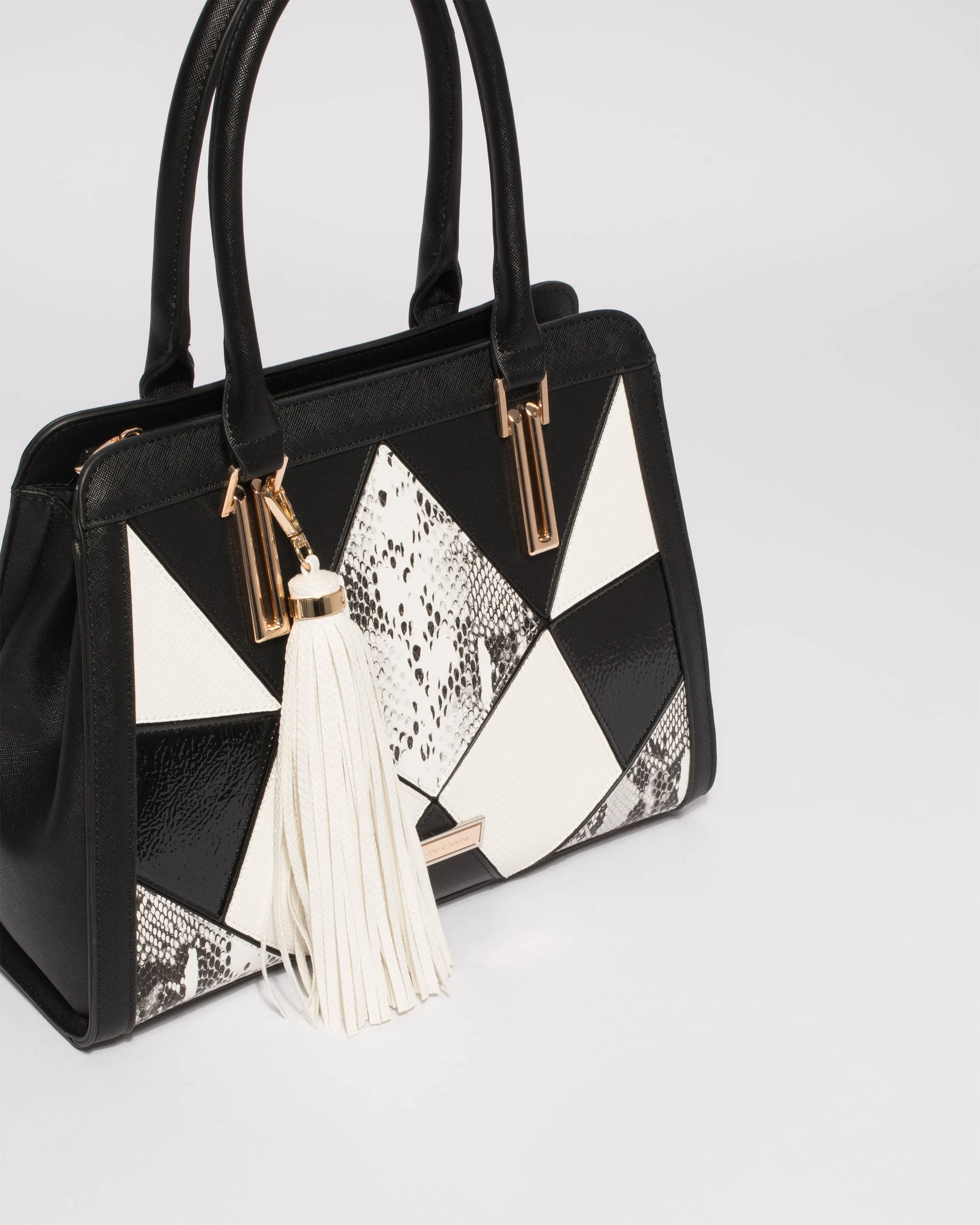 Monochrome Sage Medium Panel Tote Bag