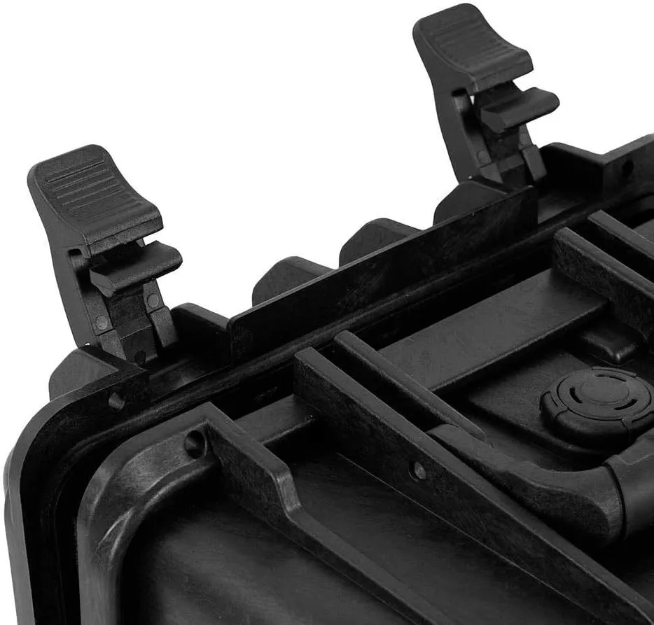 Monoprice Weatherproof/Shockproof Hard Case - Black Ip67 Level Dust and Water Protection Up to 1 Meter Depth with Customizable Foam, 10" x 9" x 7", 6.6 Liter