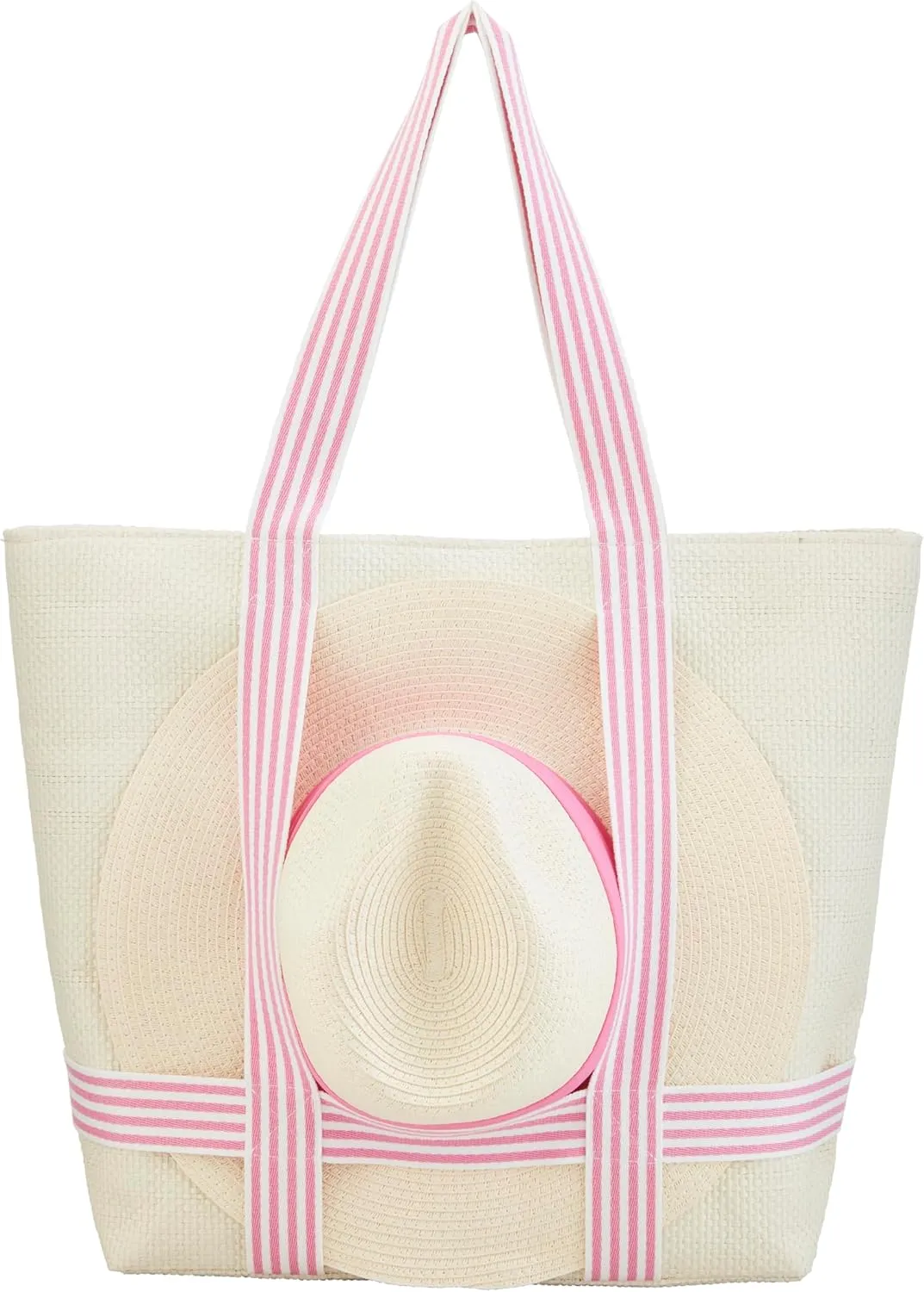 Mud Pie Women's Hat and Tote Gift Set
