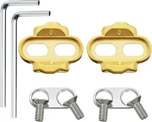 Mudder 2 Pcs Bike Cleats and 2 Pcs Hexagonal Wrench Bike Pedals SPD Cleats for Eggbeater, Candy, Smarty, Mallet Pedals, Cycling Shoes