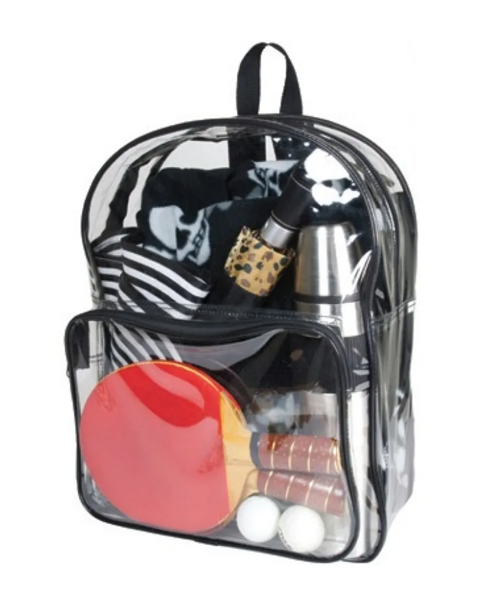 Multi-Purpose Clear Backpack W/ Front Pocket