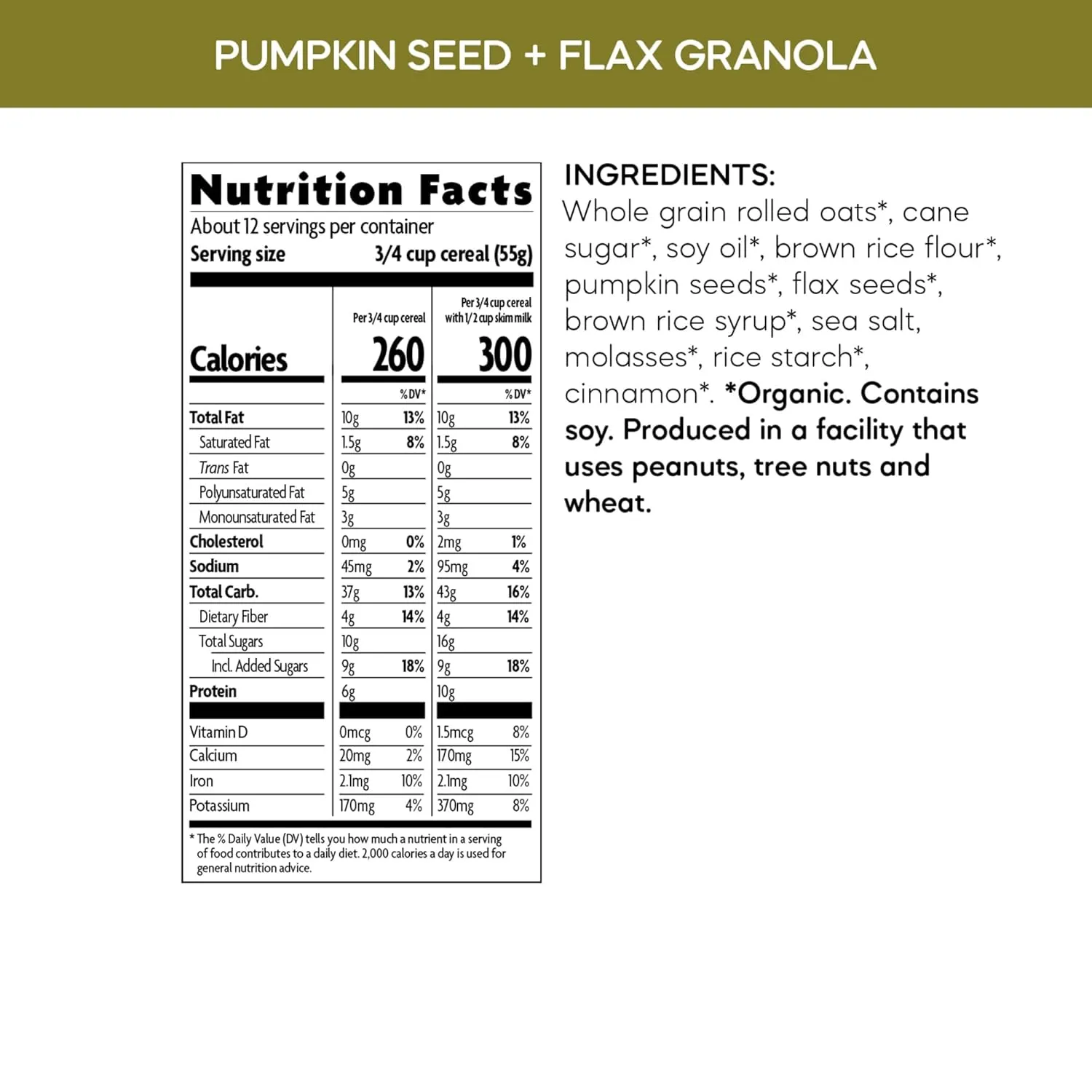 Nature's Path Organic Pumpkin Seed   Flax Granola, 24.7 oz (Pack of 6), Value Size, Non-GMO