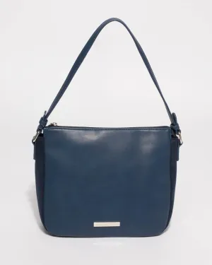 Navy Lucy Shoulder Strap Tote Bag