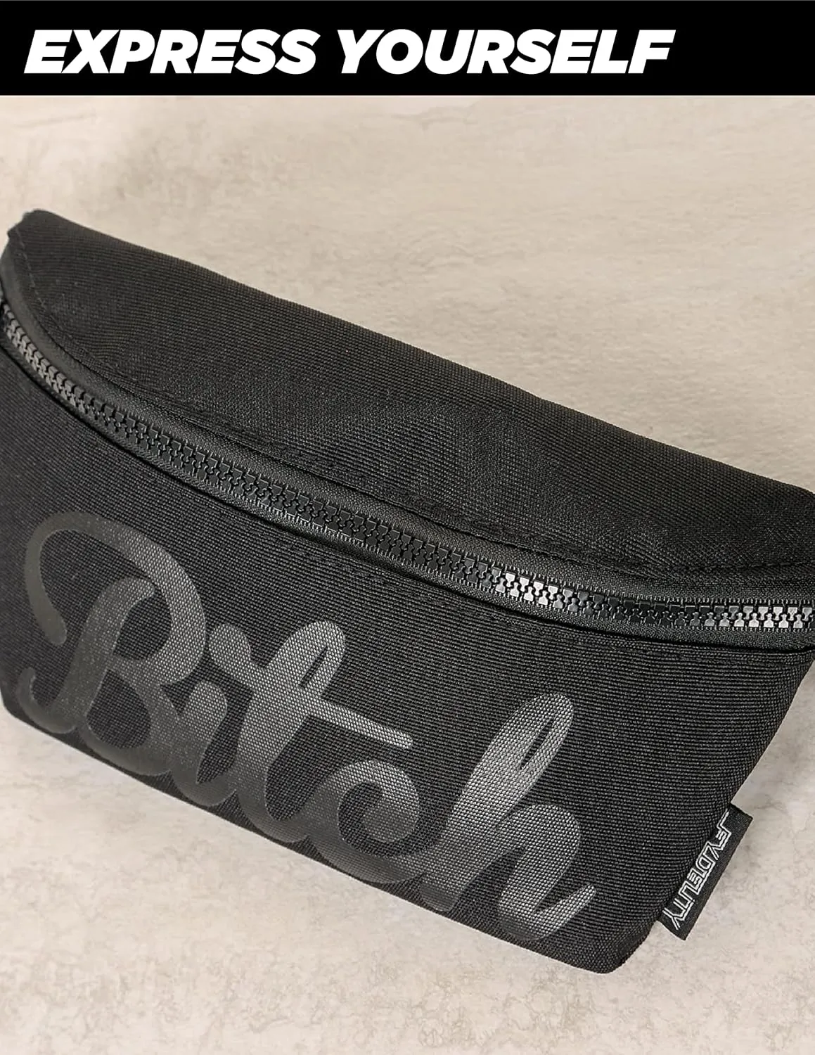 NC-17 90s Black Fanny Pack Crossbody Bags for Women Festival Bag Small Fanny Packs for Women Fashionable Concert Rave Accessories Fanny Pack for Men Womens Fashion Waist (83024)