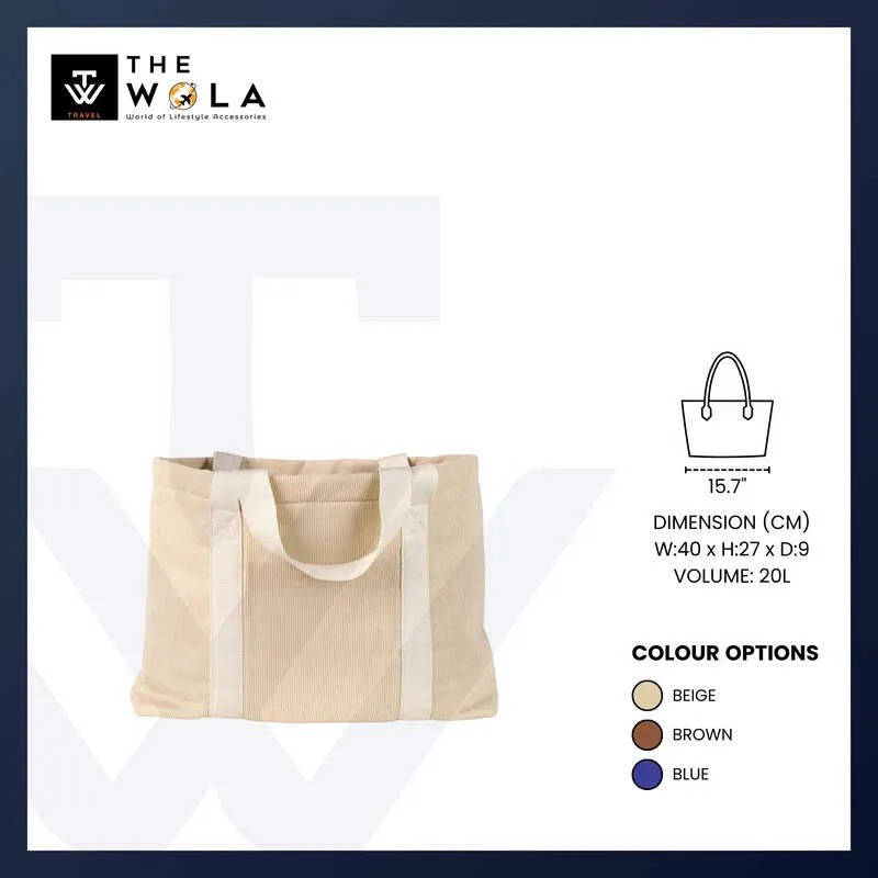 New Balance Corduroy Tote Bag - Stylish and Durable Everyday Shoulder Bag