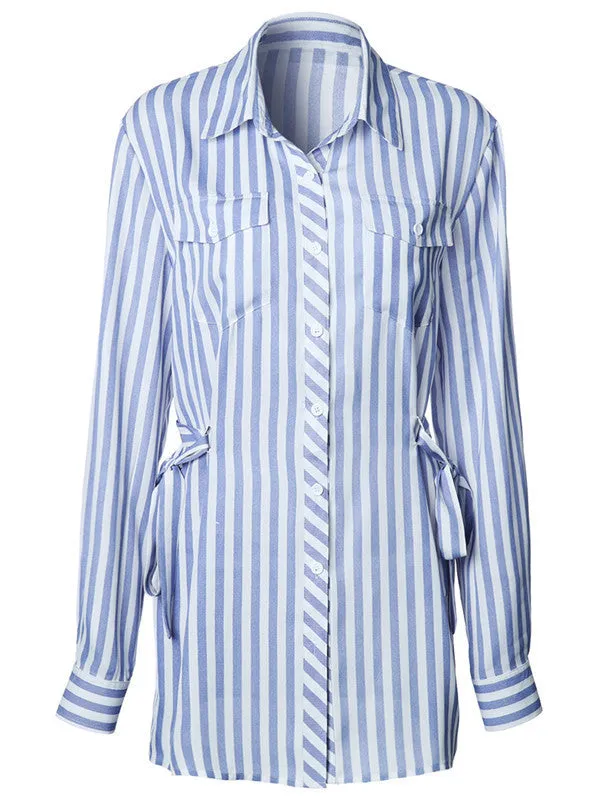New Spring Long-sleeved Striped Shirt