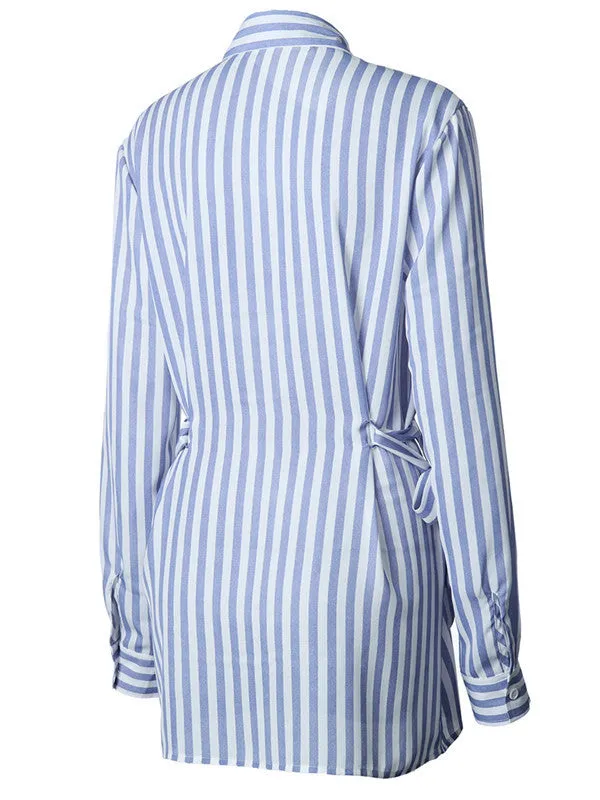 New Spring Long-sleeved Striped Shirt