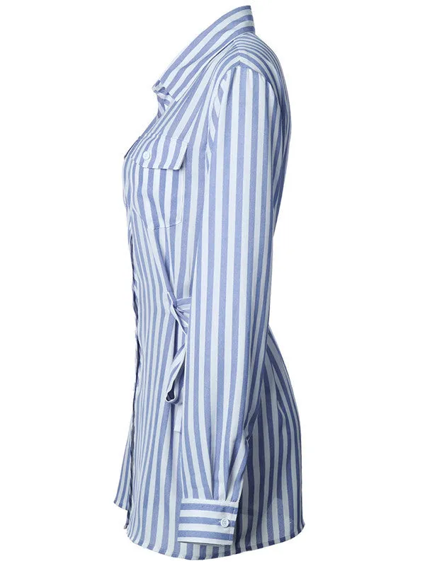 New Spring Long-sleeved Striped Shirt