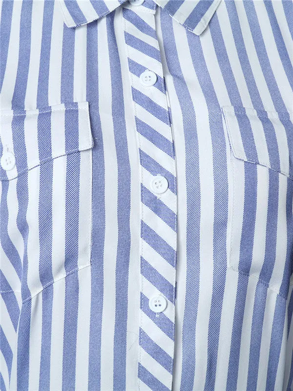 New Spring Long-sleeved Striped Shirt