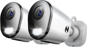 Night Owl Plug-in Wireless 2K HD Indoor/Outdoor Deterrence Camera with 2-Way Audio (2 Camera)