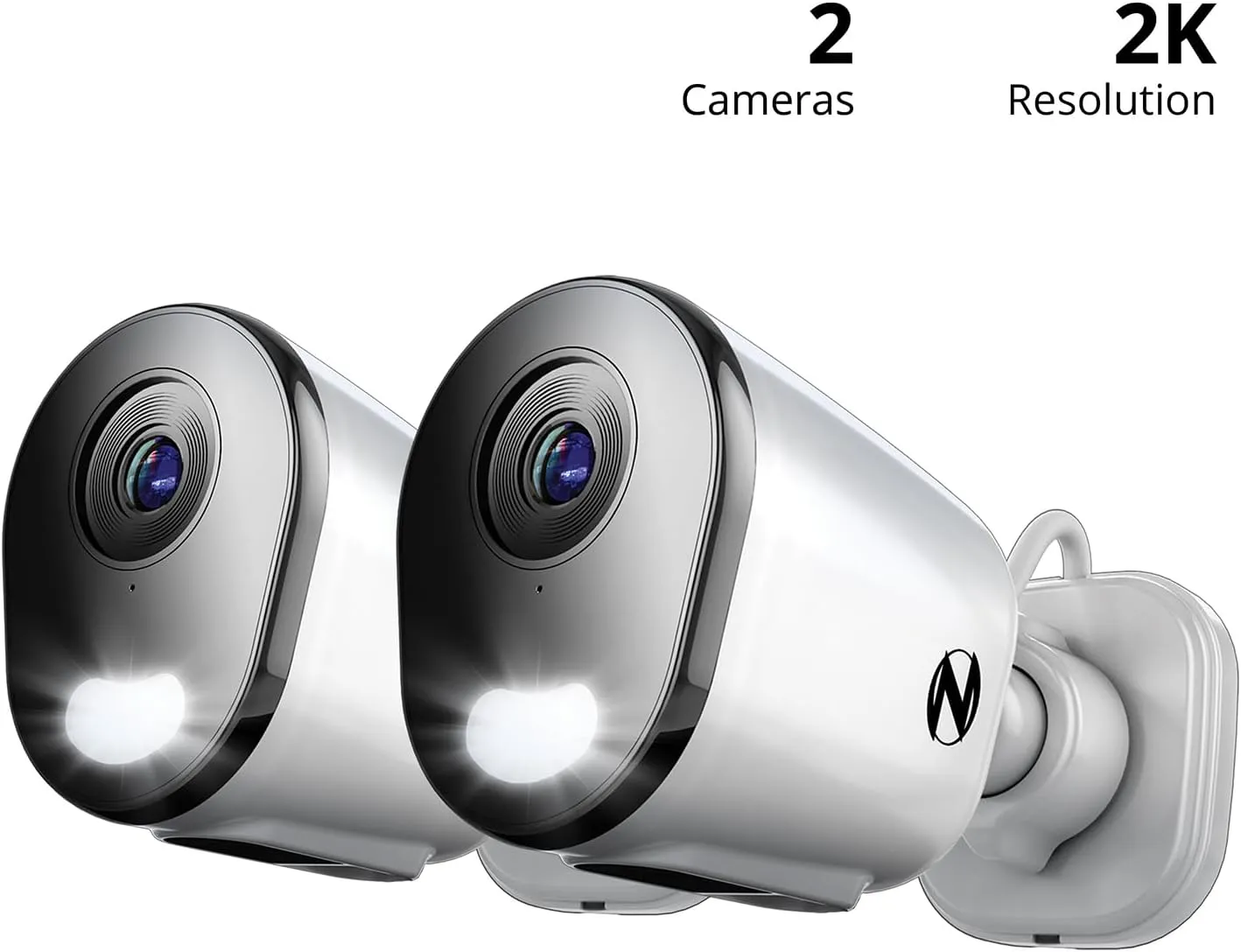 Night Owl Plug-in Wireless 2K HD Indoor/Outdoor Deterrence Camera with 2-Way Audio (2 Camera)