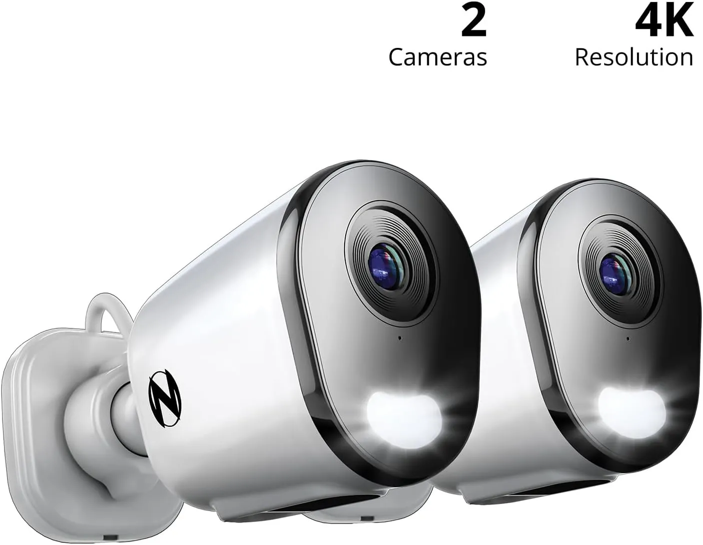 Night Owl Plug-in Wireless 4K HD Indoor/Outdoor Deterrence Camera with 2-Way Audio (2 Camera)
