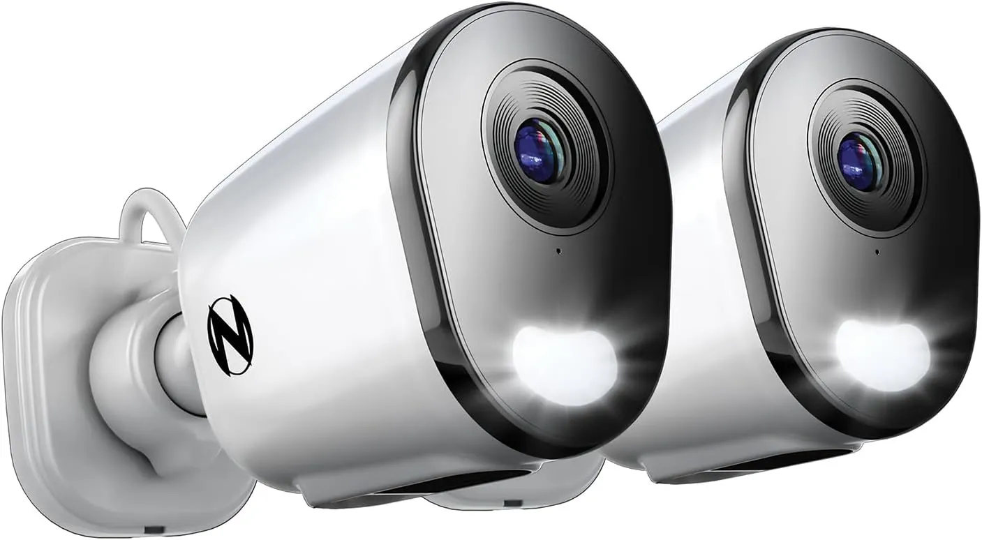Night Owl Plug-in Wireless 4K HD Indoor/Outdoor Deterrence Camera with 2-Way Audio (2 Camera)