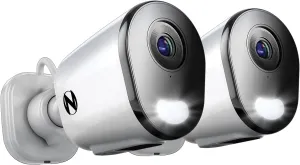 Night Owl Plug-in Wireless 4K HD Indoor/Outdoor Deterrence Camera with 2-Way Audio (2 Camera)