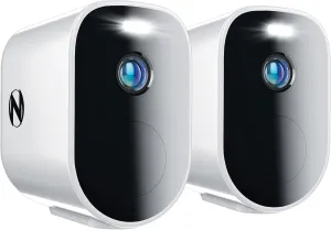 Night Owl Wire Free 2K HD Indoor/Outdoor Deterrence Cameras with 2-Way Audio (2-Pack)