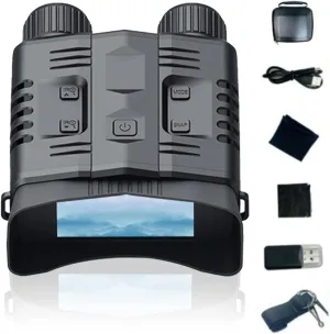 Night Vision Goggles,52MP 4K Infrared Night Vision Binoculars for Adults,3.2''Large Screen Binoculars can Save Photo and Video for Security,Camping, Watching Wildlife (Without Battery)