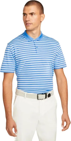 Nike Men's Dry Victory Stripe Polo Golf Shirt, University Blue/White, M Regular US