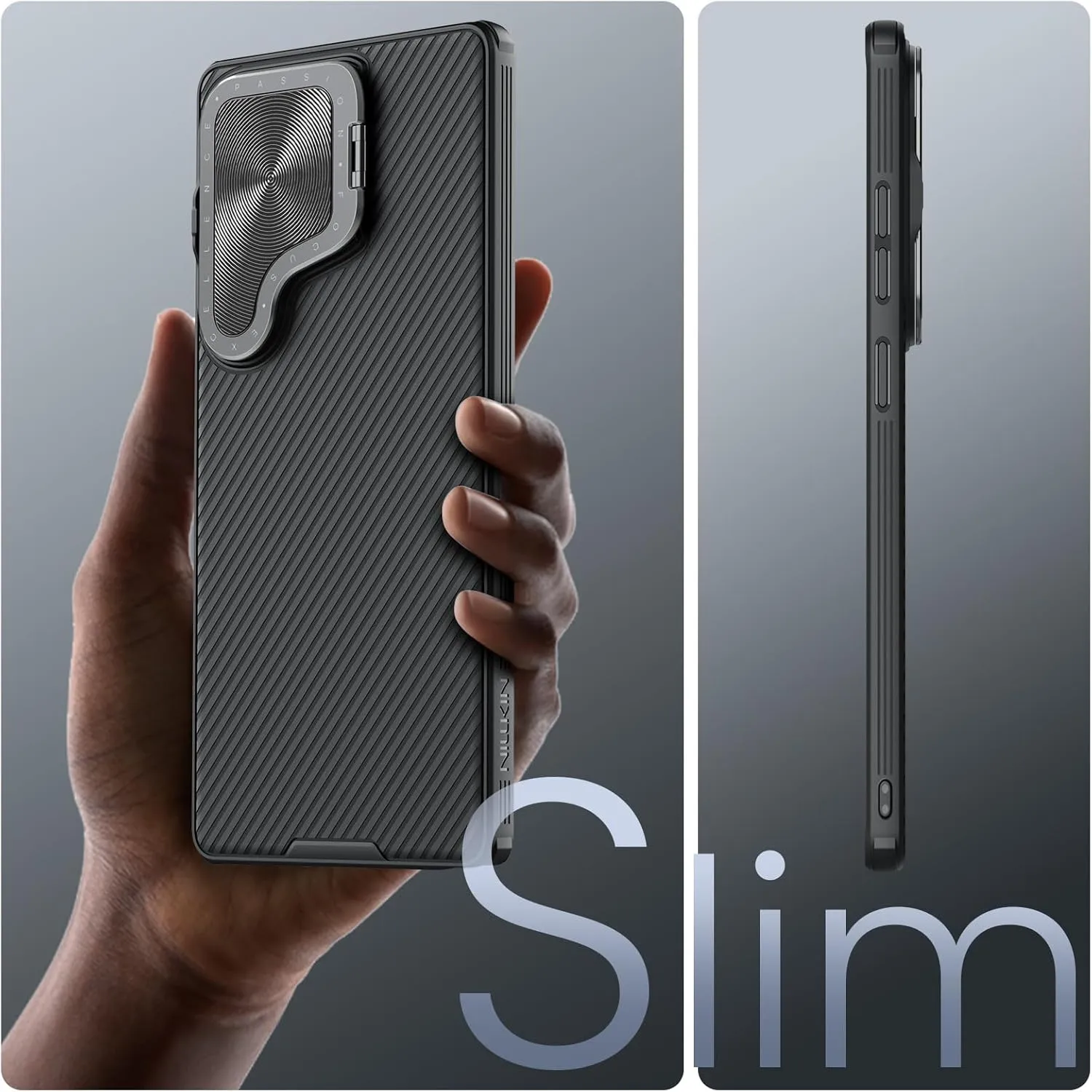 Nillkin for Samsung Galaxy S25 Ultra Case with Camera Cover, [Compatible with MagSafe] [Adjustable Metal Kickstand] Shockproof Slim for Galaxy S25 Ultra Magnetic Case(2025), Black